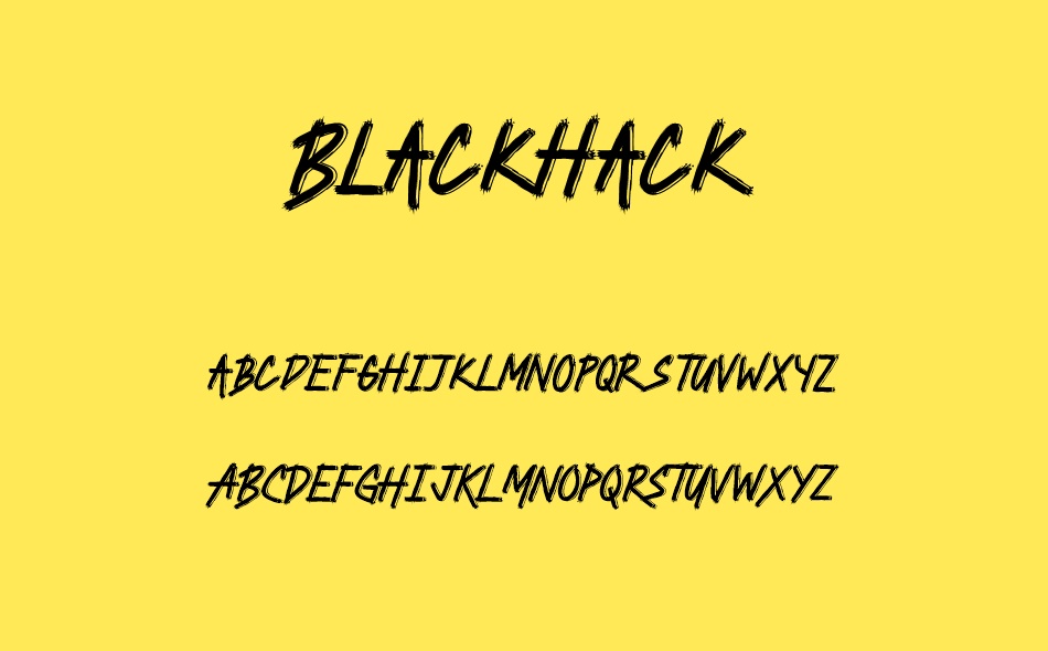 Blackhack font