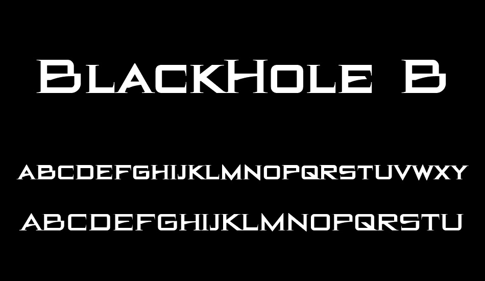BlackHole BB font