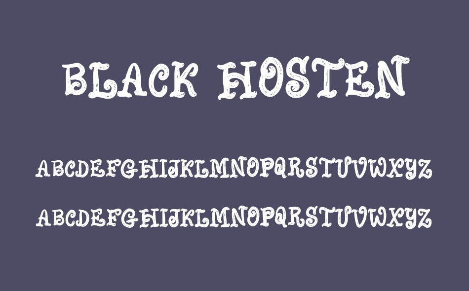 Black Hosten font
