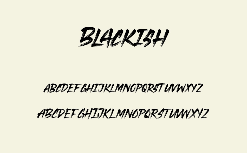 Blackish font