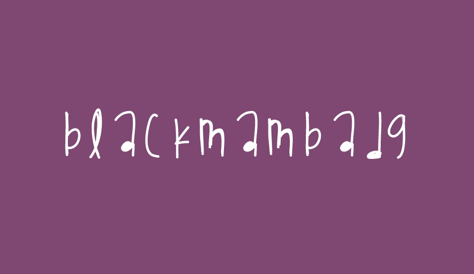 BlackMambaDg font big