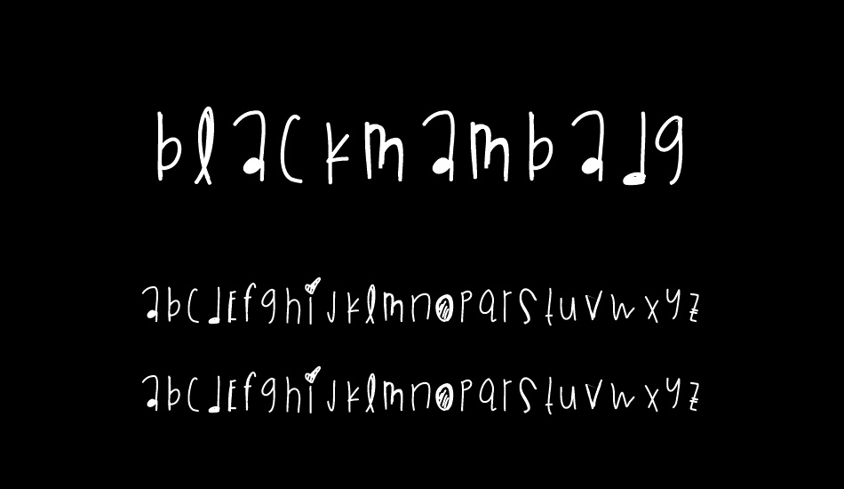 BlackMambaDg font