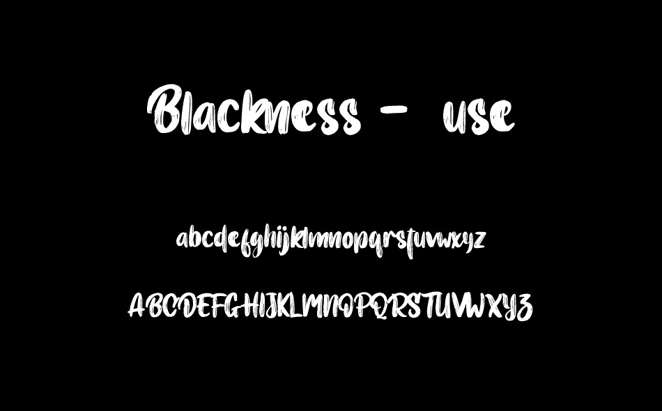 Blackness font