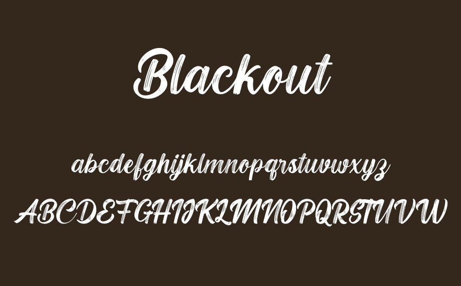 Black Out font