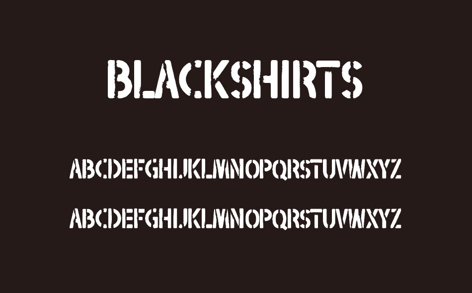 Blackshirts font