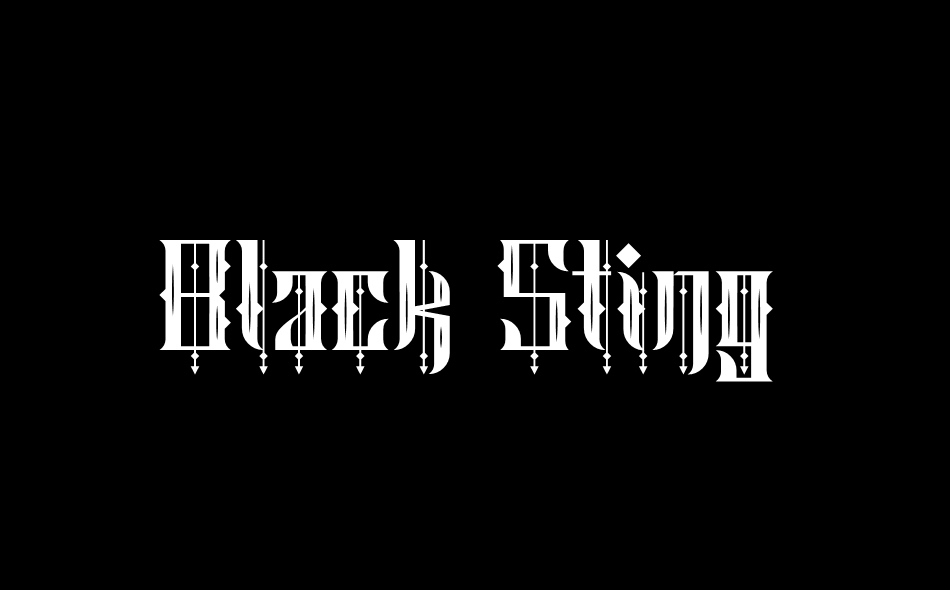 Black Sting font big