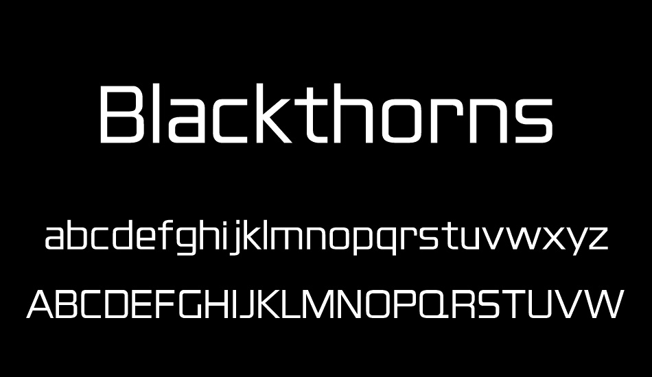 Blackthorns Demo font