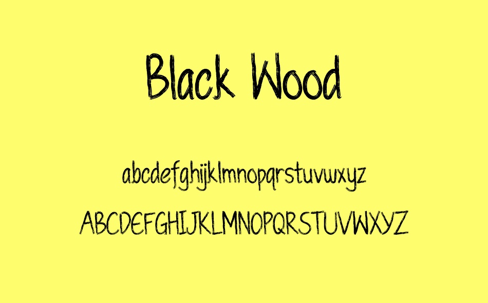 Black Wood font