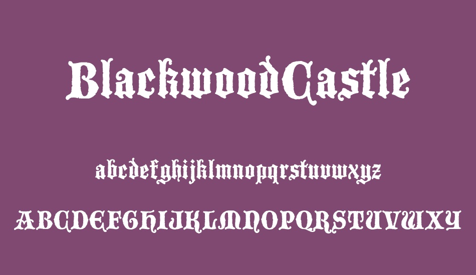 BlackwoodCastle font