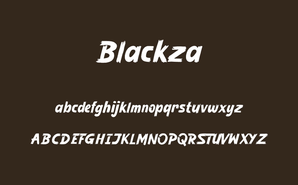 Blackza font