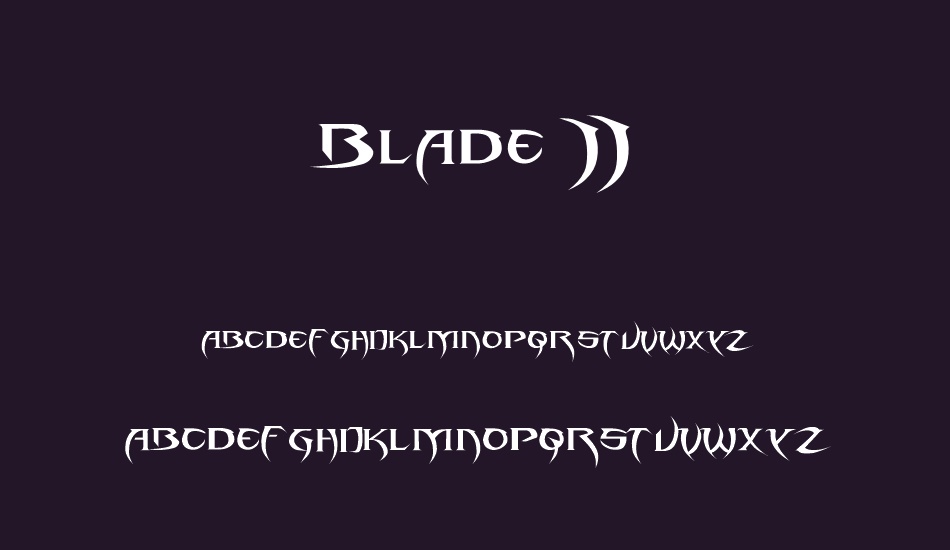 Blade 2 font