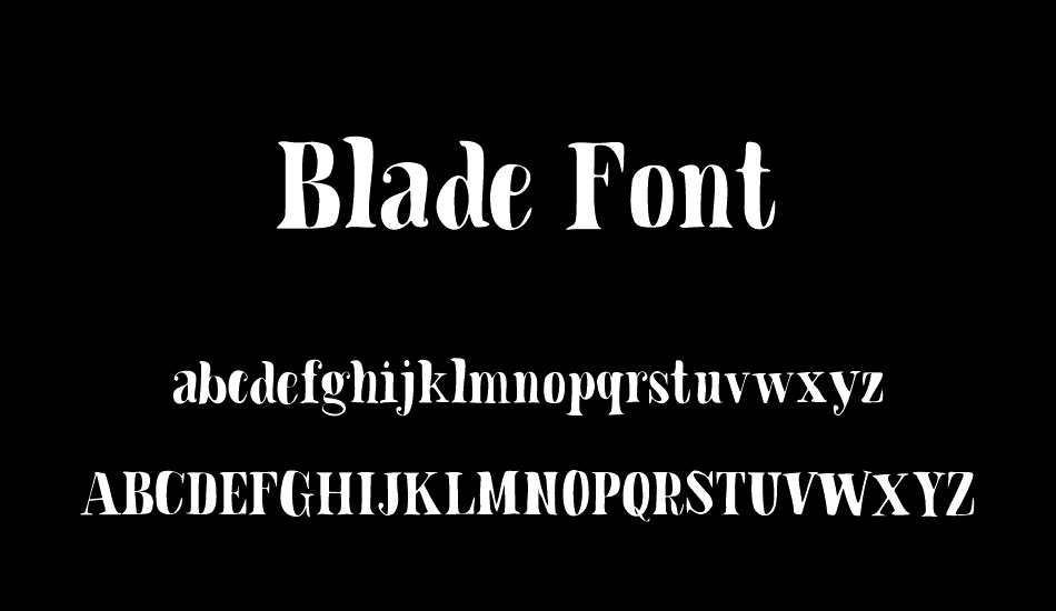 Blade Font font