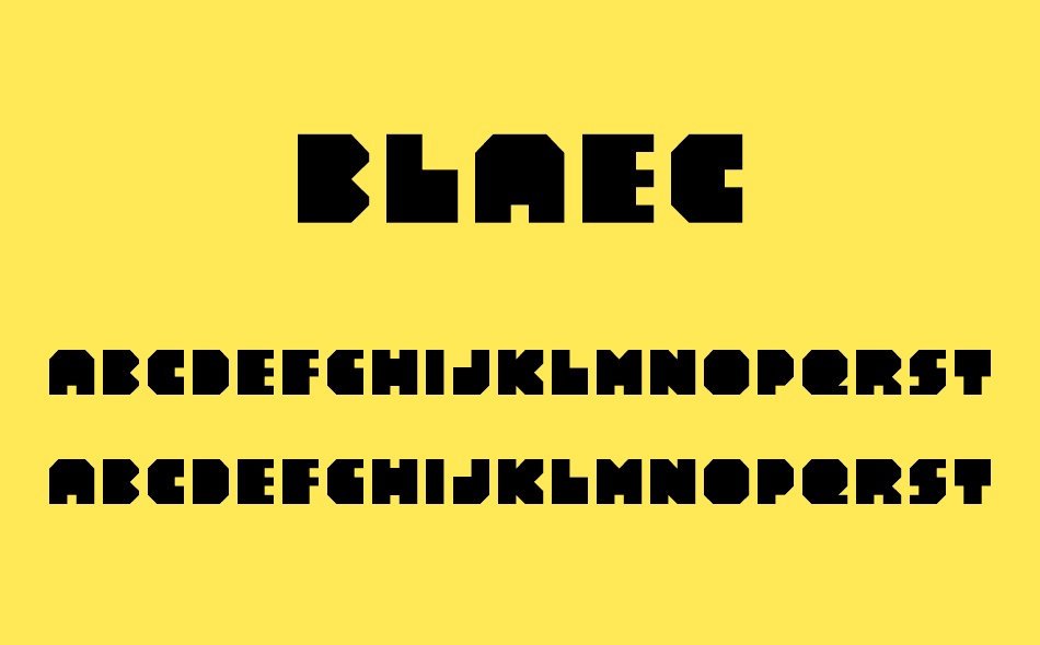 Blaec font