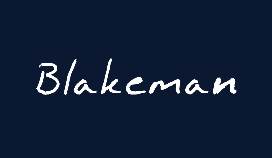 Blakeman Hand font big