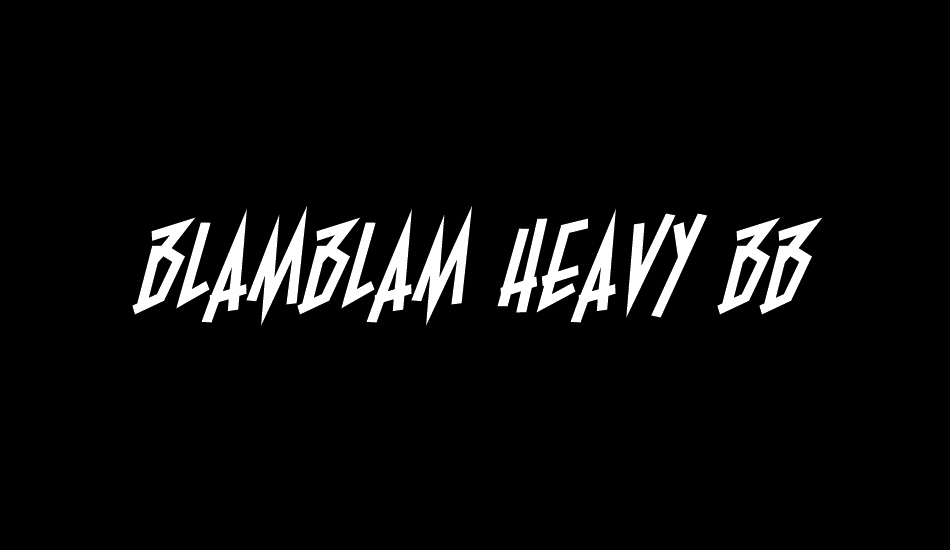 BlamBlam Heavy BB font big