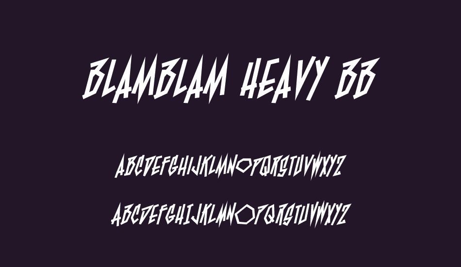 BlamBlam Heavy BB font