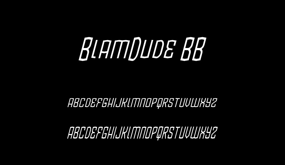 BlamDude BB font
