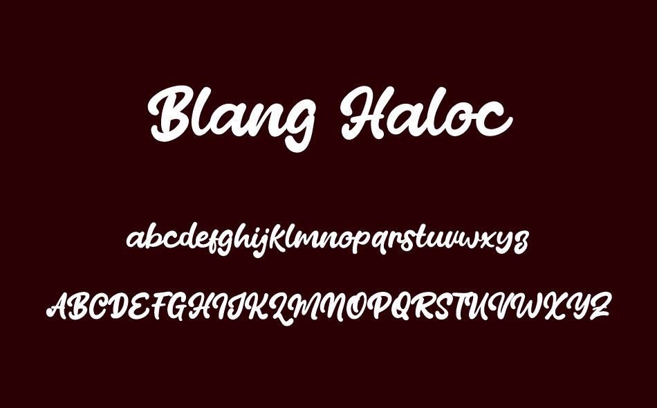 Blang Haloc font