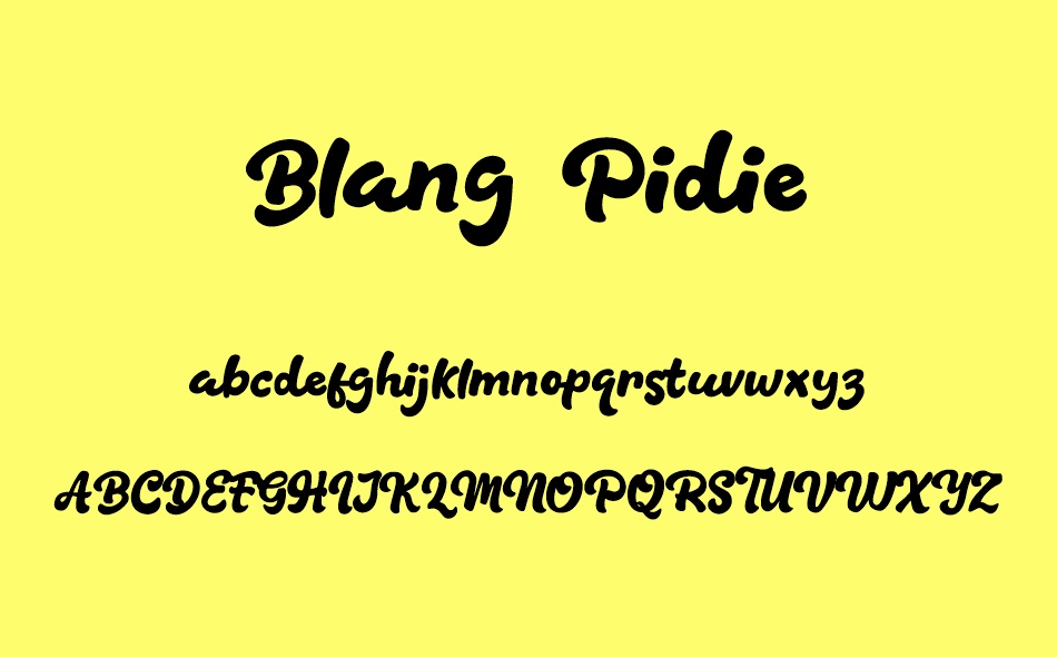 Blang Pidie font