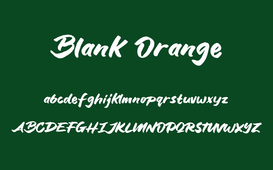 Blank Orange font