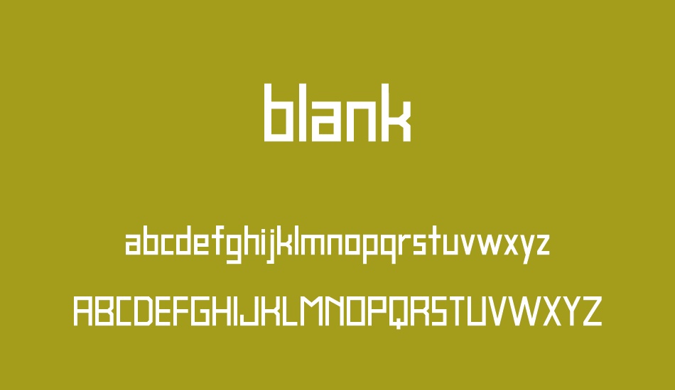 blank font