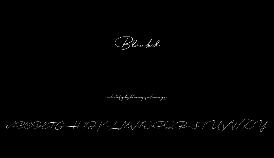 Blankid font