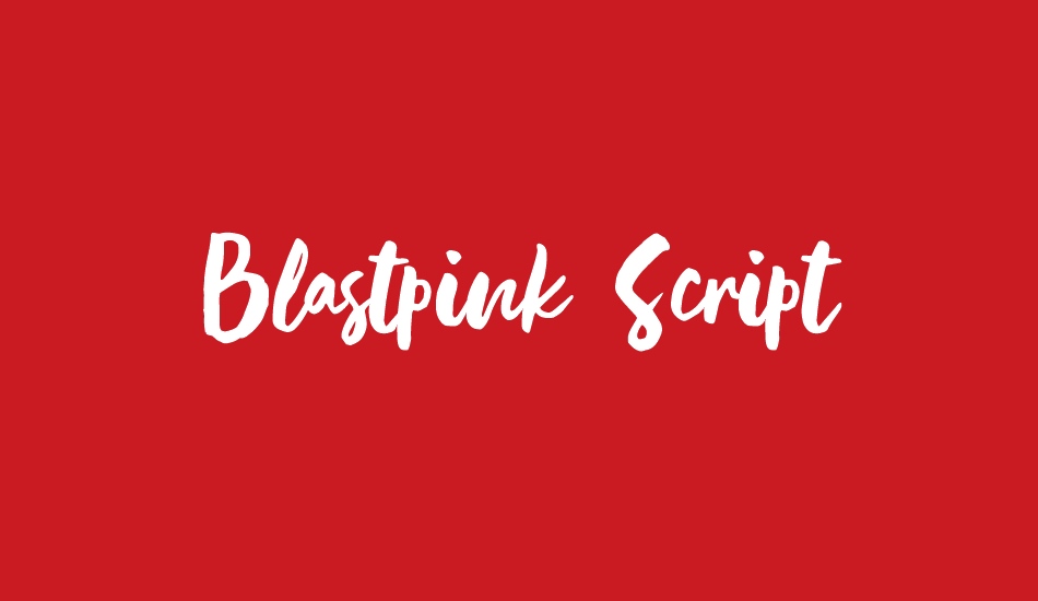Blastpink Script font big