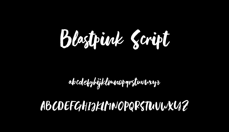 Blastpink Script font