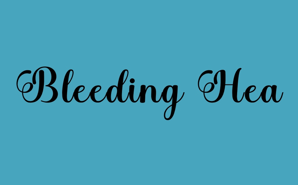 Bleeding Heart font big