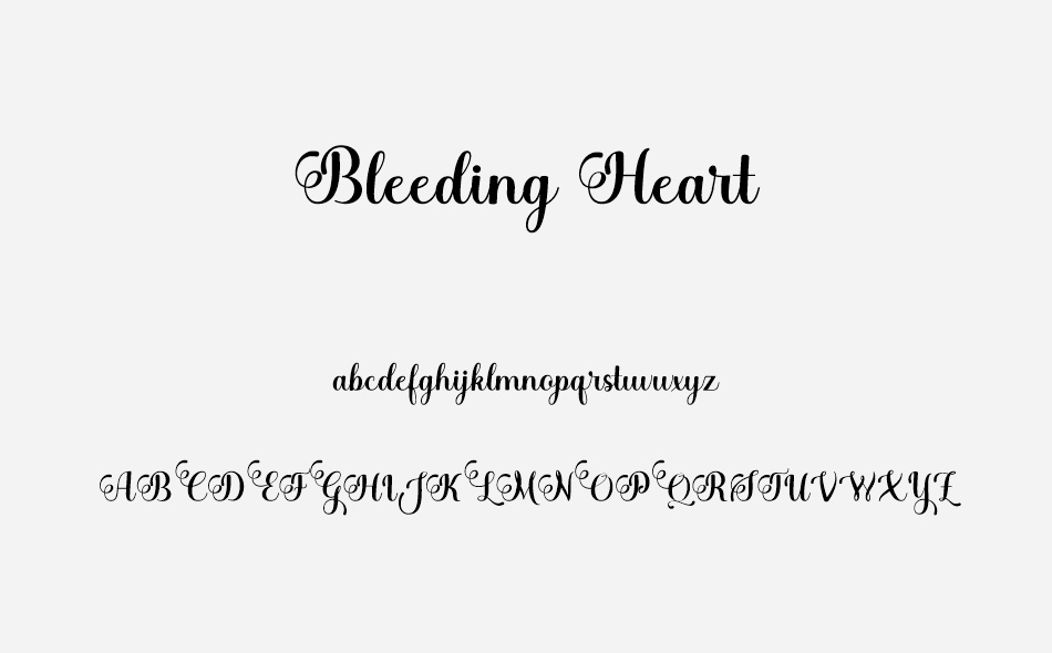 Bleeding Heart font