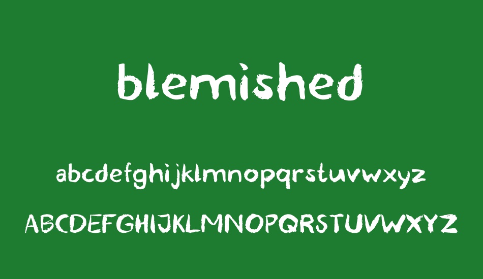 blemished font