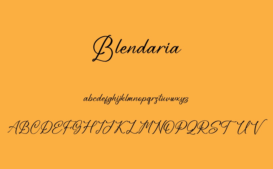 Blendaria font