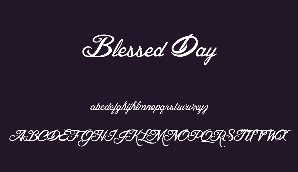 Blessed Day font