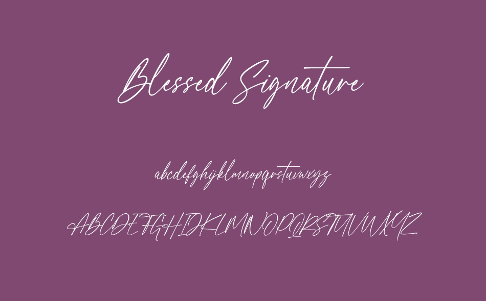 Blessed Signature font