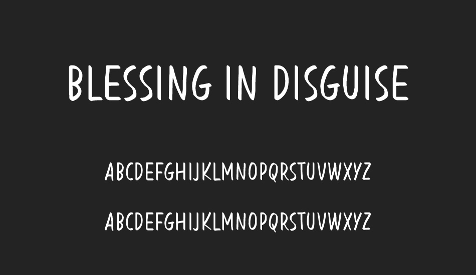 Blessing in Disguise font