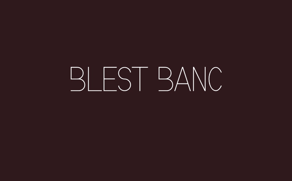 Blest Banc font big