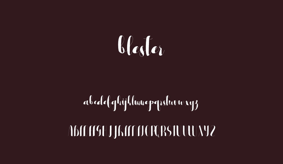 blester font