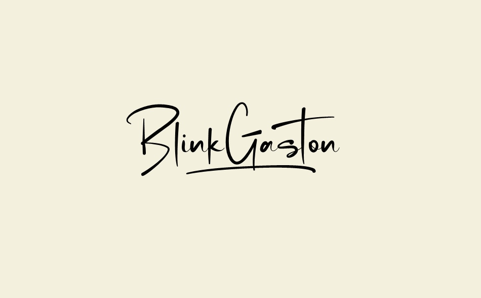 Blink Gaston font big