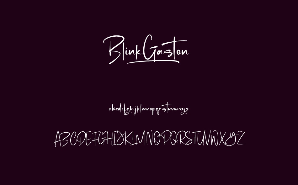 Blink Gaston font