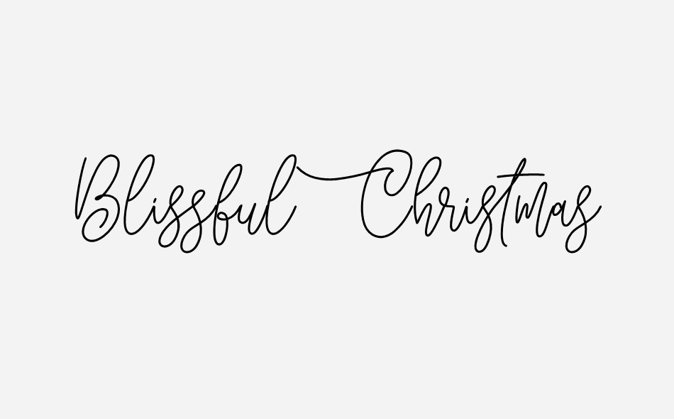 Blissful Christmas font big