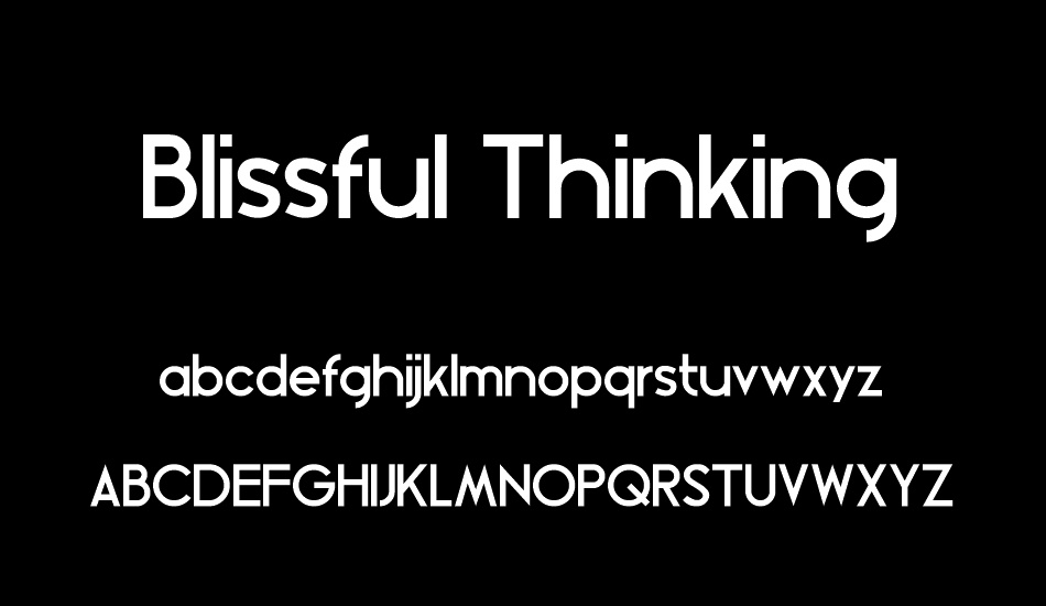 Blissful Thinking font