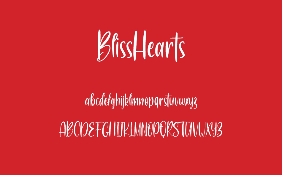 BlissHearts font
