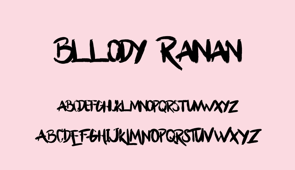 bllody-rainan font