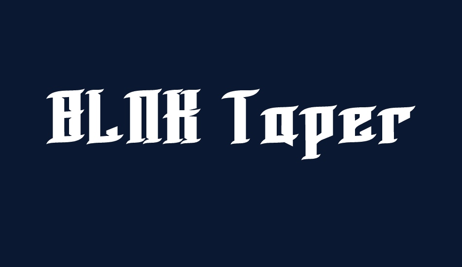 BLNK Taper Lucker font big