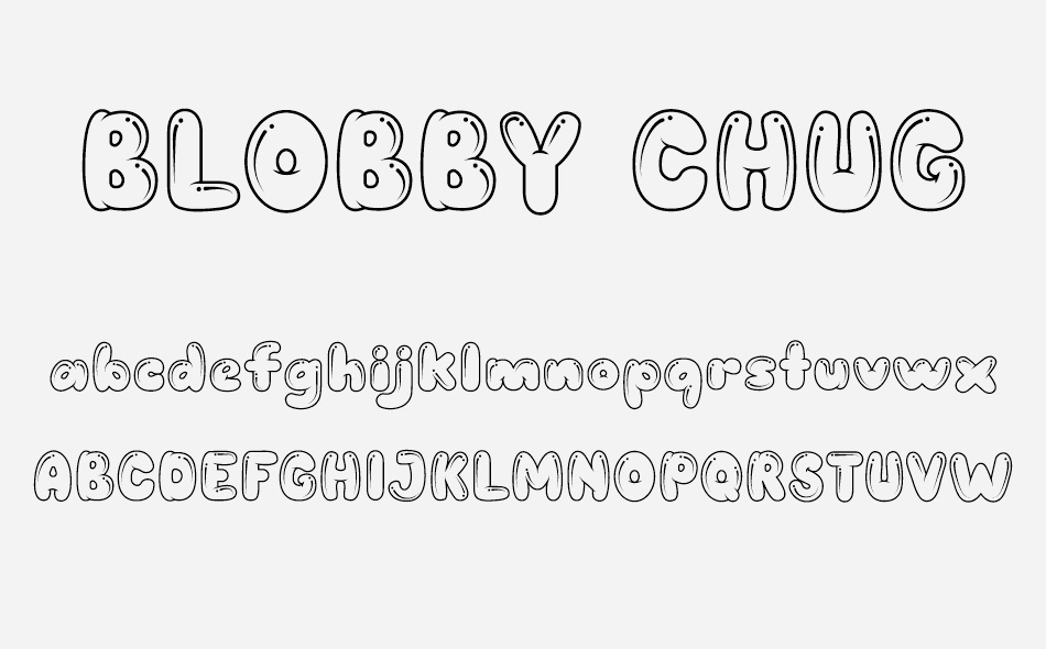 Blobby Chug font