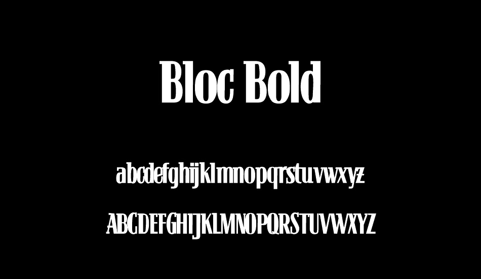 Bloc Bold font