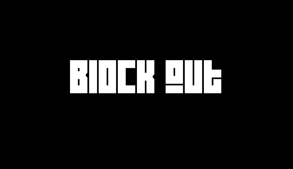 Block Out font big