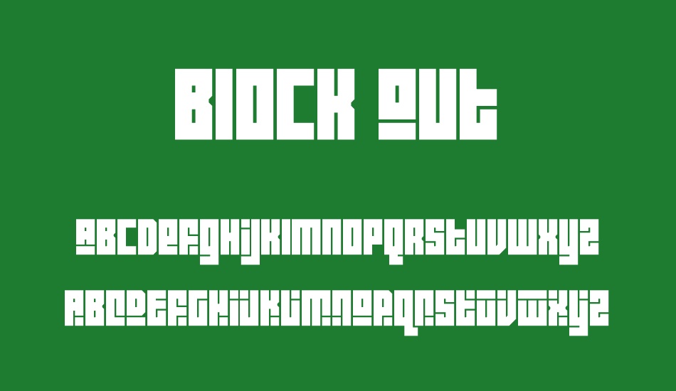 Block Out font