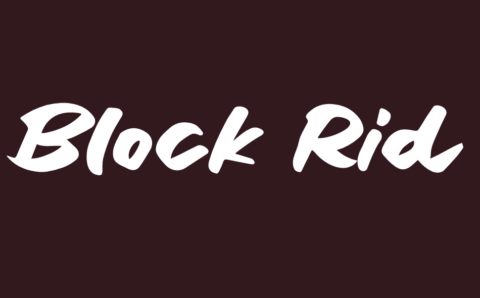 Block Ride font big