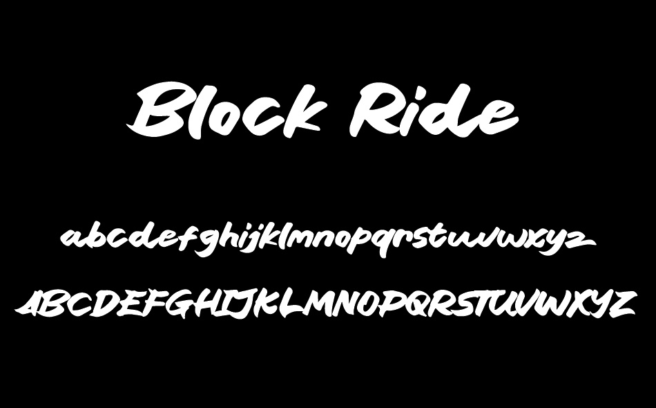 Block Ride font